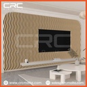Curved Corrugated Slatted Acoustic Panels