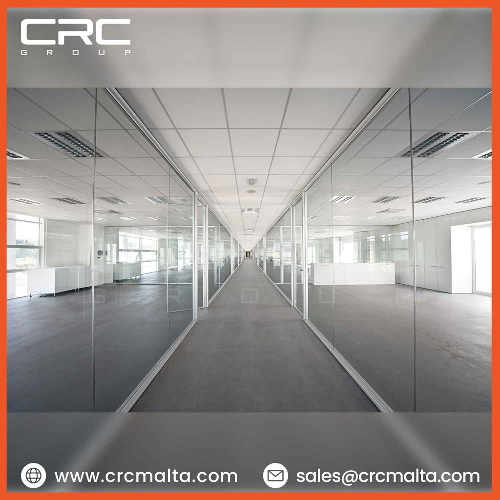 CRC Square Profile Glass Partition Malta - FLY