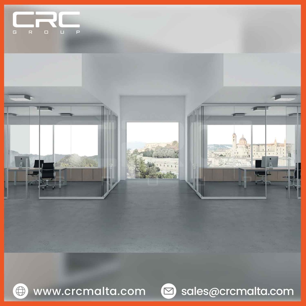 CRC Double Glass Partition Malta - Premium DV