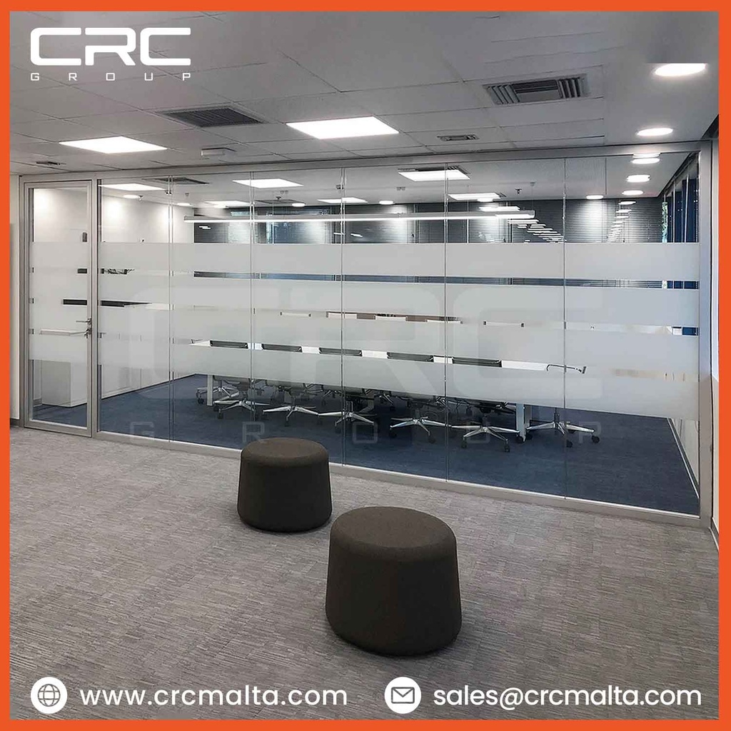 CRC Double Glass Partition Malta - Premium DV