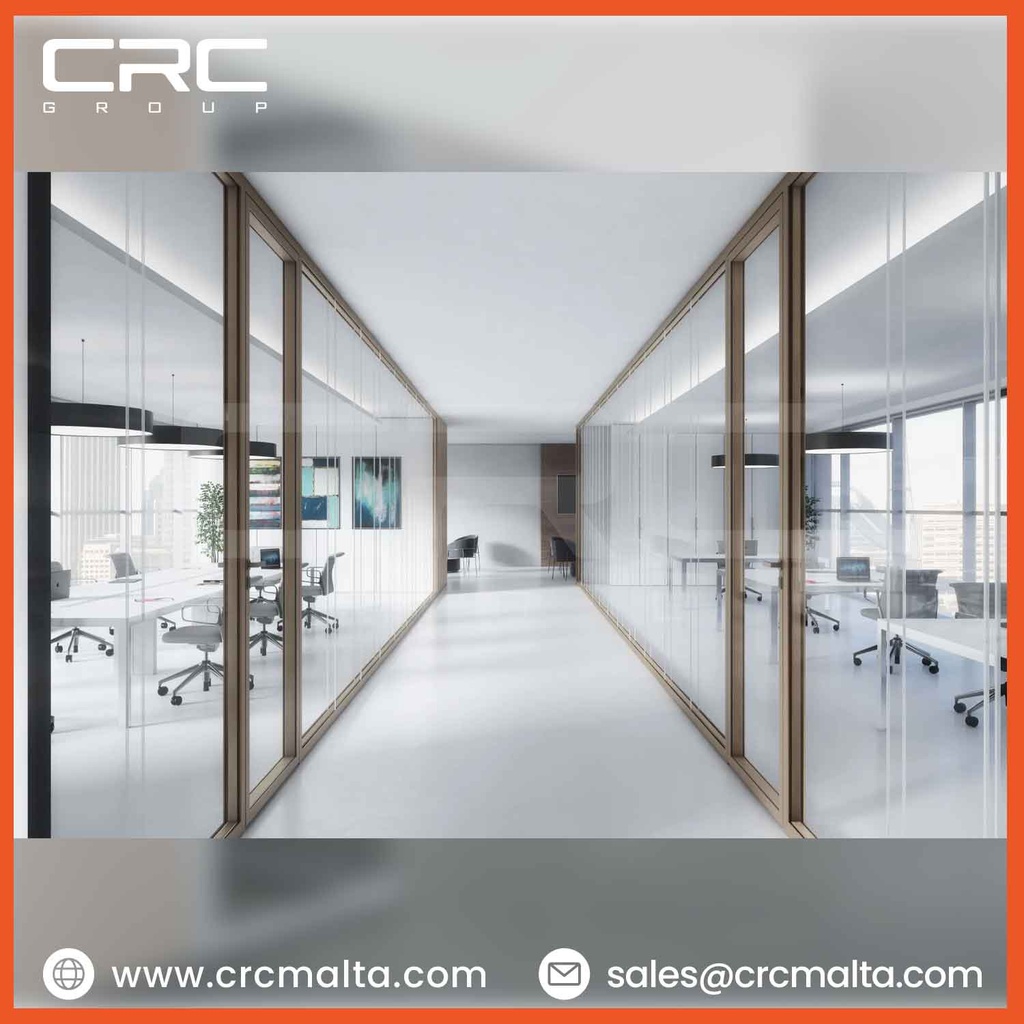 CRC Double Glass Partition Malta - Premium DV