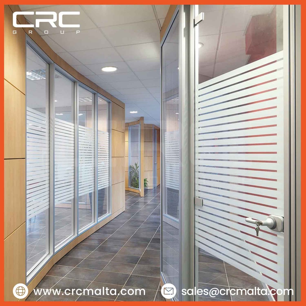 CRC Single Glass Partition in Malta - LINEAR