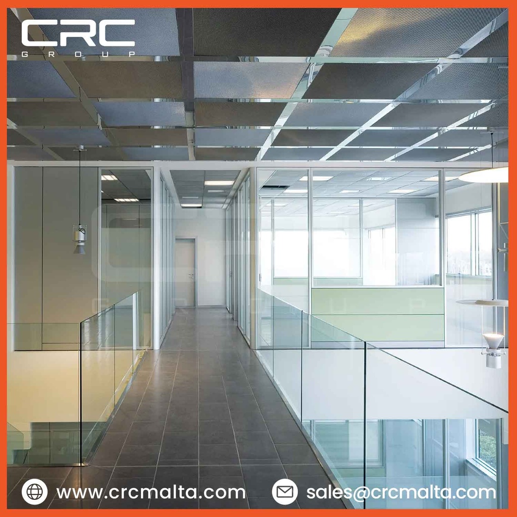 CRC Single Glass Partition in Malta - LINEAR