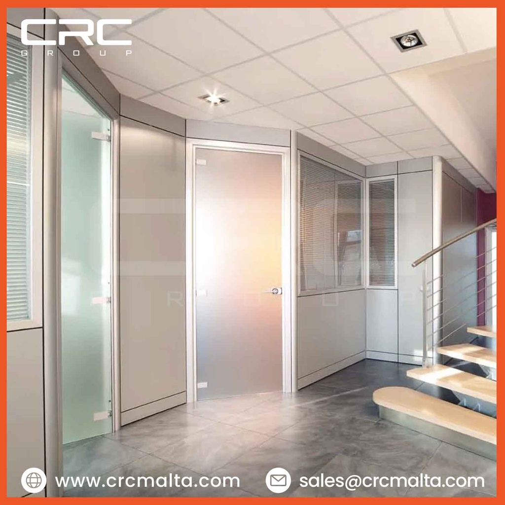 CRC Double Glass Modular Partition in Malta - CONVEX DV