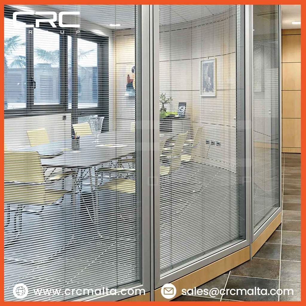 CRC Double Glass Modular Partition in Malta - CONVEX DV