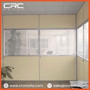 CRC Modern Office Wall Partition in Malta – Modular, Double Glass, Noise Insulated