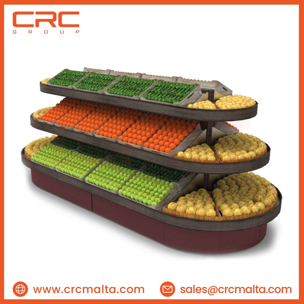 CRC Fruit and Vegetable ISLAND Retail Shelving System