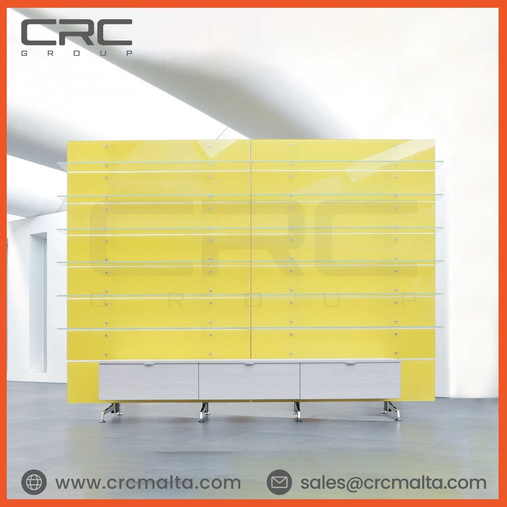 CRC Retail Wall Mounted Glass Shelves AXON A