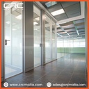 CRC Single Glass Partition in Malta - LINEAR