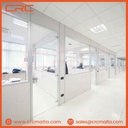 CRC Modular Office Partition in Malta with Single Glass - Omega
