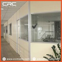 CRC Modern Office Wall Partition in Malta – Modular, Double Glass, Noise Insulated
