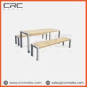 CRC Set Bonn Table with Benches without Backrest