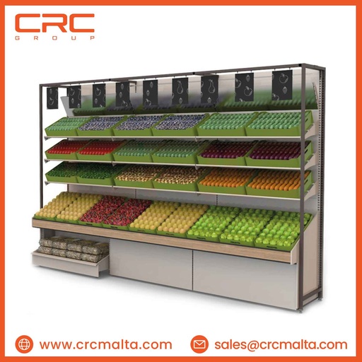 CRC Fruit and Vegetable Wall Shelving System 3x3 Portal
