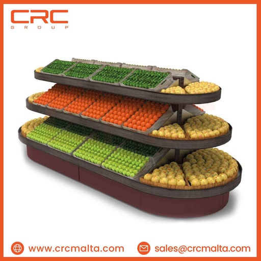 CRC Fruit and Vegetable ISLAND Retail Shelving System