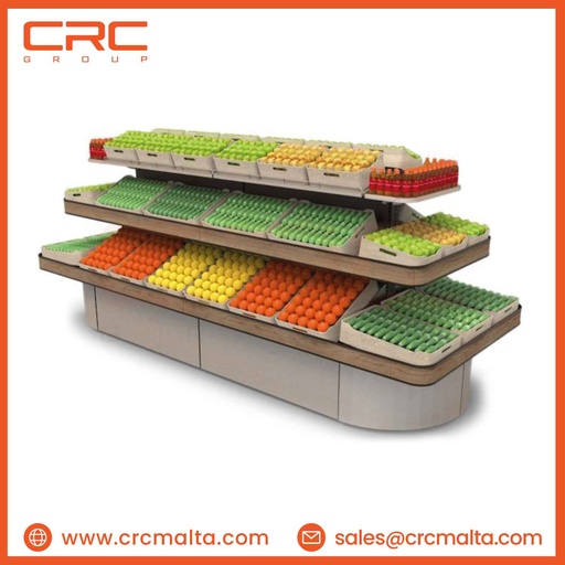 CRC Vegetable ISLAND Retail Shelving System