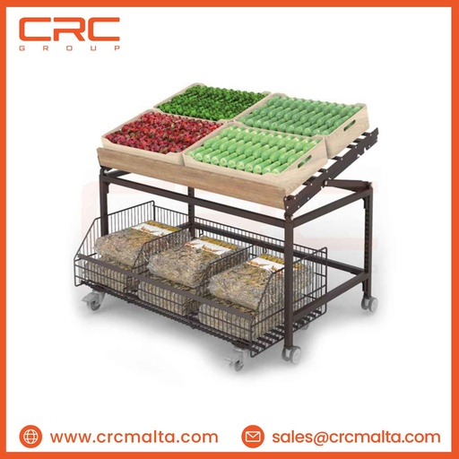 CRC Served Fruit and Vegetable 1 Level Displayer