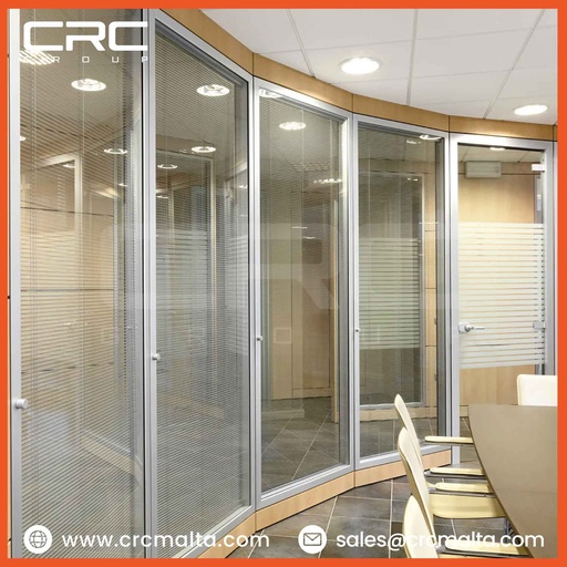CRC Modular Double Glass  Partition in Malta - CONVEX DV
