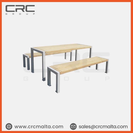 CRC Set Bonn Table with Benches without Backrest